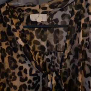 Cute cheetah print summer shirt very sheer